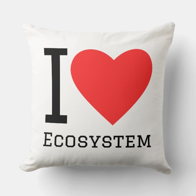 Almofada Eu amo ecossistema (Frente)
