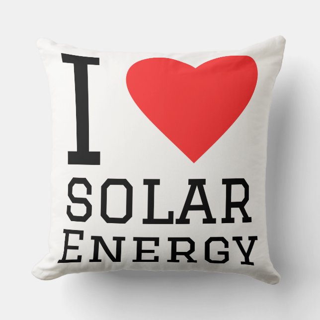 Almofada Eu amo energia solar (Frente)
