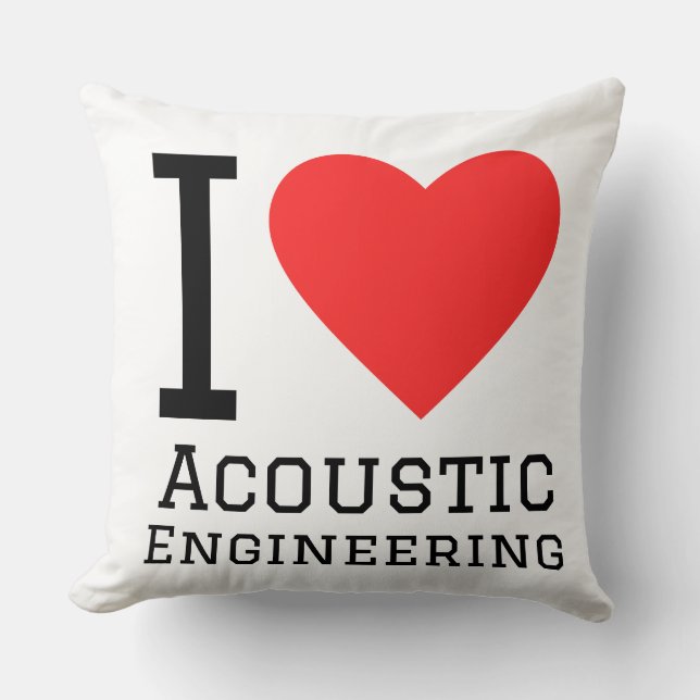 Almofada Eu amo engenharia acústica  (Frente)