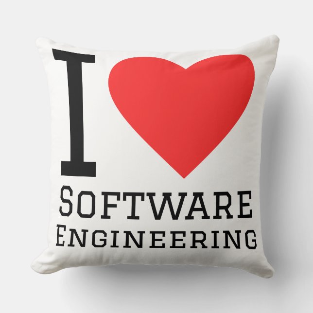 Almofada Eu amo engenharia de software  (Frente)