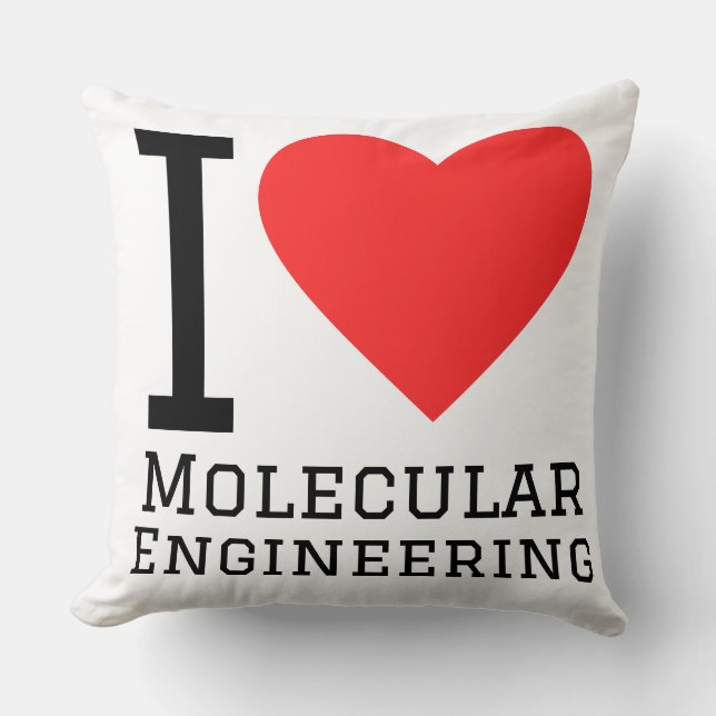 Almofada Eu amo engenharia molecular  (Frente)