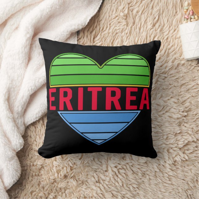 Almofada Eu Amo Eritreia, Coração Eritreia (Cobertor)