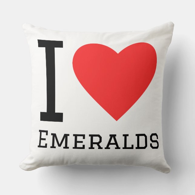 Almofada Eu amo esmeraldas (Frente)