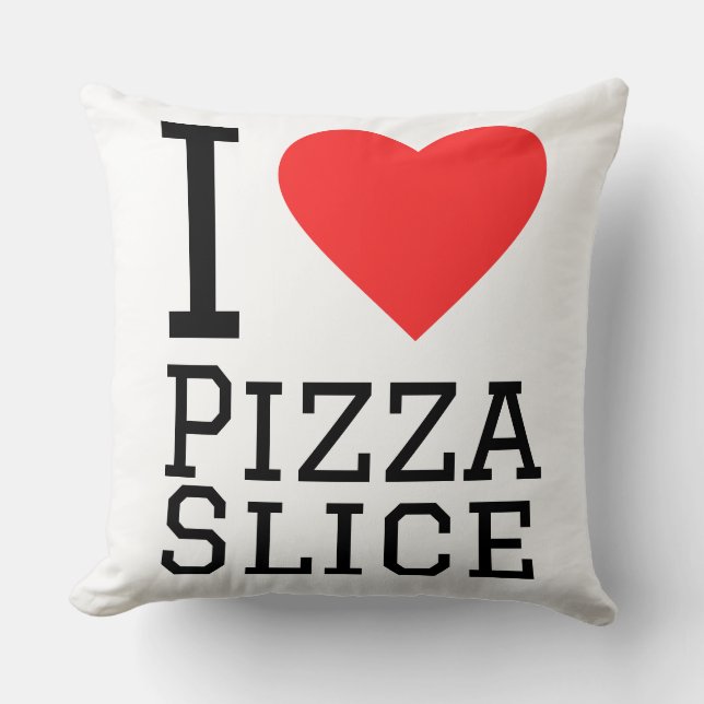 Almofada Eu amo fatia de pizza (Frente)