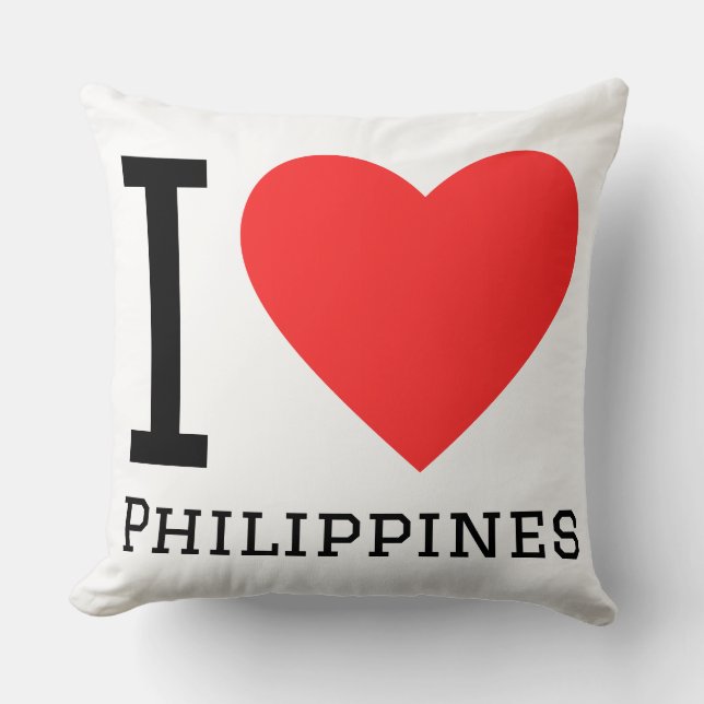 Almofada Eu amo Filipinas  (Frente)
