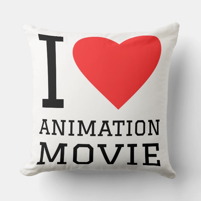 Almofada Eu amo filme de animação  (Frente)