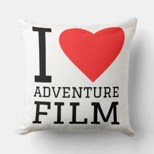 Almofada Eu amo filme de aventura