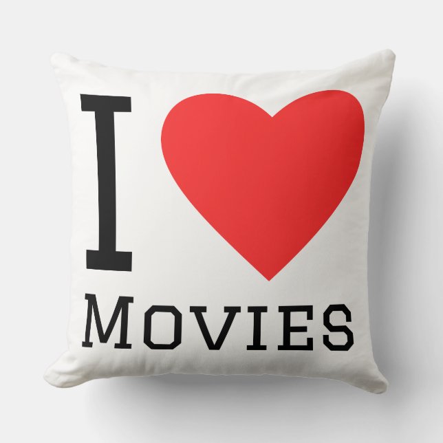 Almofada Eu amo filmes (Frente)