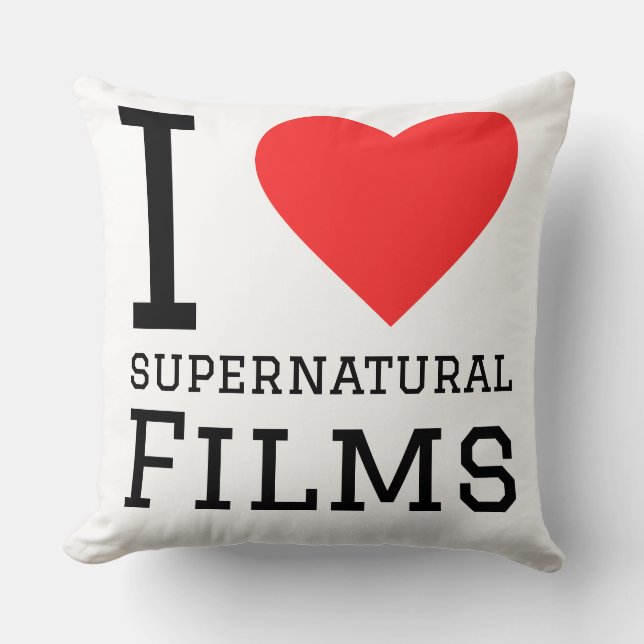 Almofada Eu amo filmes sobrenaturais (Frente)