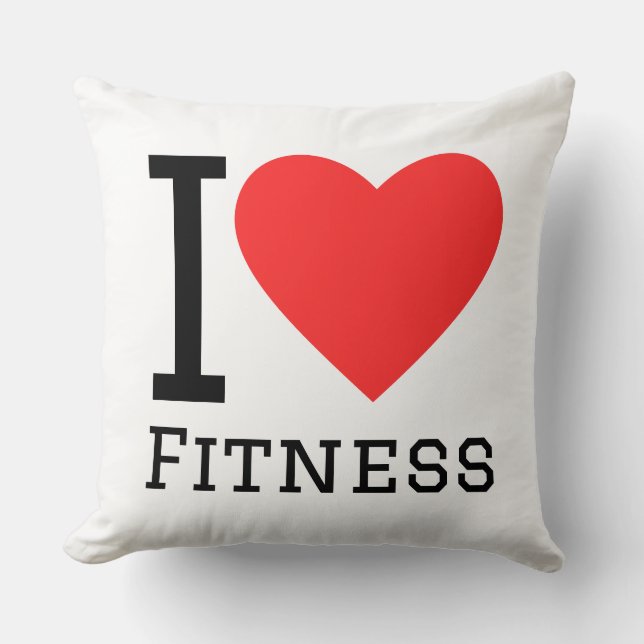 Almofada Eu amo fitness (Frente)