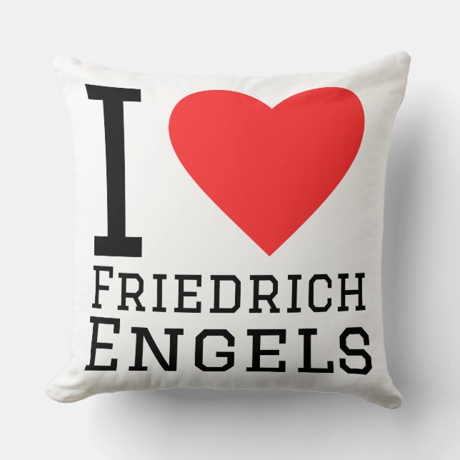 Almofada Eu amo Friedrich Engels (Frente)