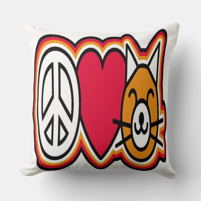 Almofada Eu Amo Gatos (Frente)