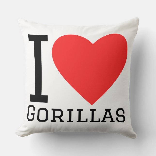 Almofada Eu amo gorilas  (Frente)