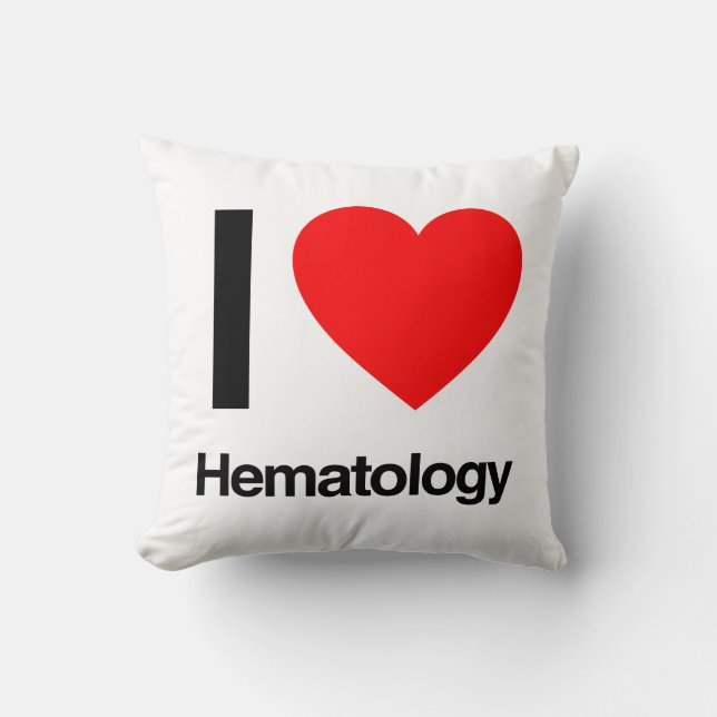 Almofada eu amo hematologia (Frente)