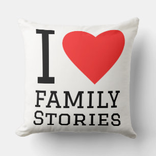 Almofada Eu amo histórias de família