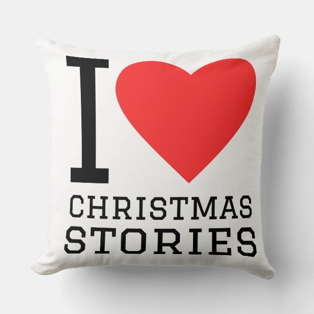 Almofada Eu amo histórias de Natal  (Frente)