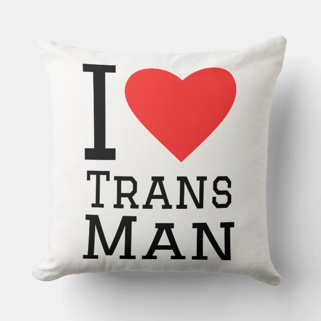 Almofada Eu amo homem trans (Frente)
