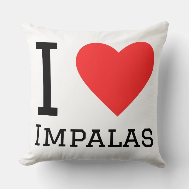 Almofada Eu amo impalas (Frente)