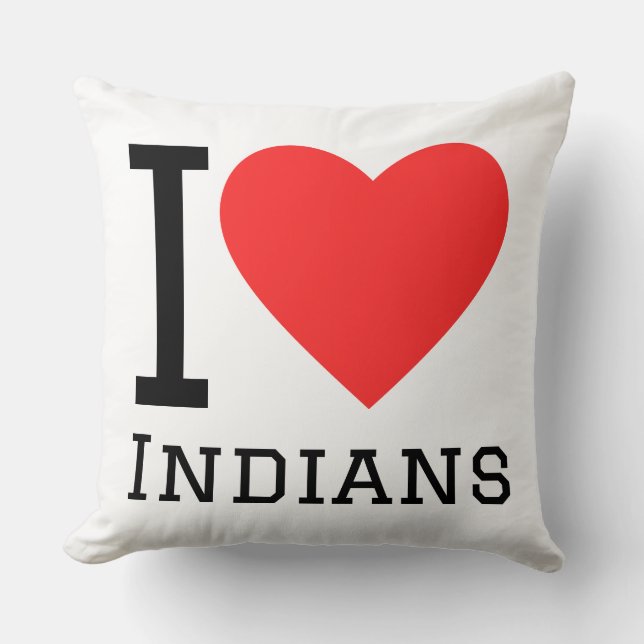 Almofada Eu amo indianos (Frente)