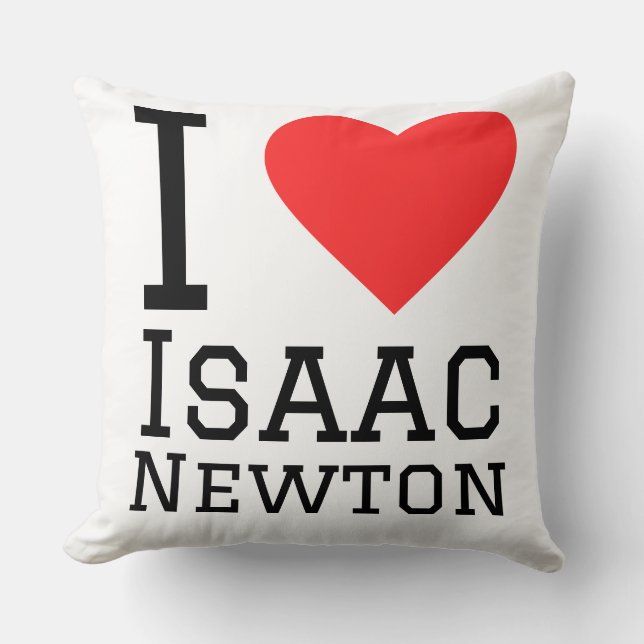 Almofada Eu amo Isaac Newton  (Frente)