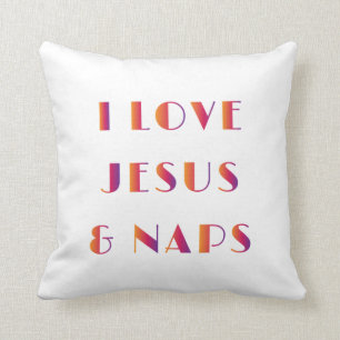 Almofada Eu amo Jesus e Naps
