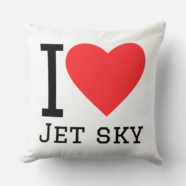 Almofada Eu amo jet sky (Frente)