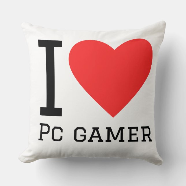 Almofada Eu amo jogador de pc (Frente)