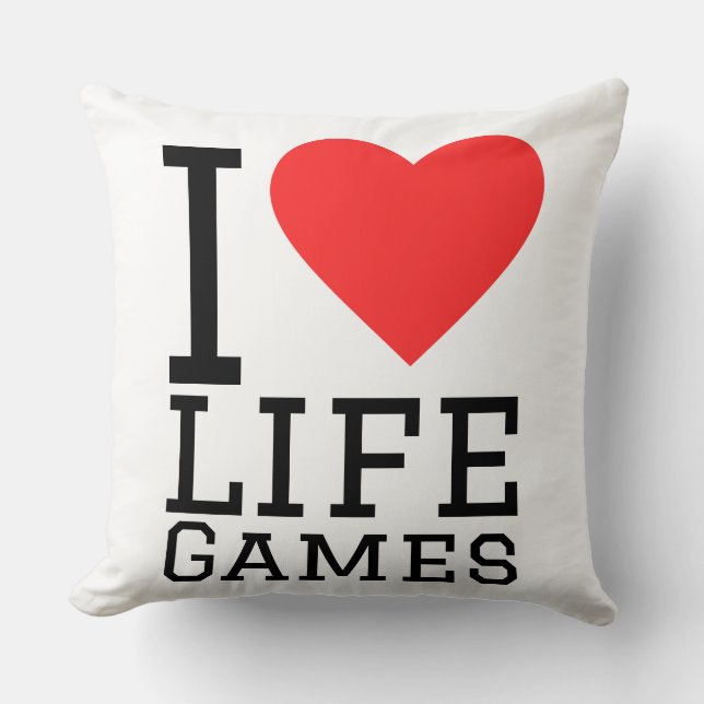 Almofada Eu amo jogos da vida (Frente)