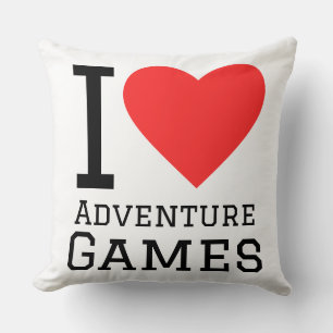 Almofada Eu amo jogos de aventura