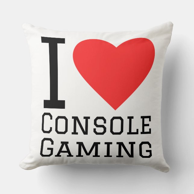 Almofada Eu amo jogos de console (Frente)