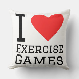 Almofada Eu amo jogos de exercícios