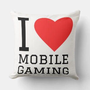 Almofada Eu amo jogos para celular