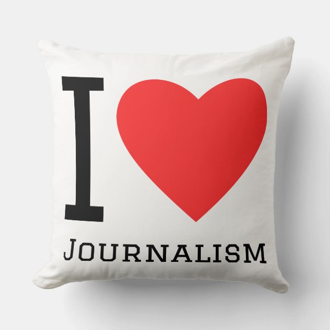 Almofada Eu amo jornalismo (Frente)