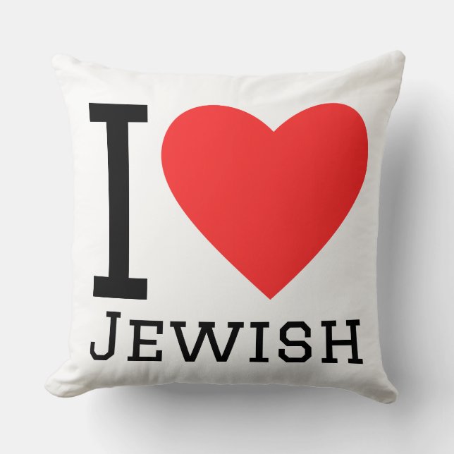 Almofada Eu amo judaico (Frente)