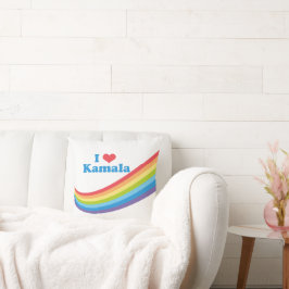Almofada Eu Amo Kamala Harris Cute Rainbow