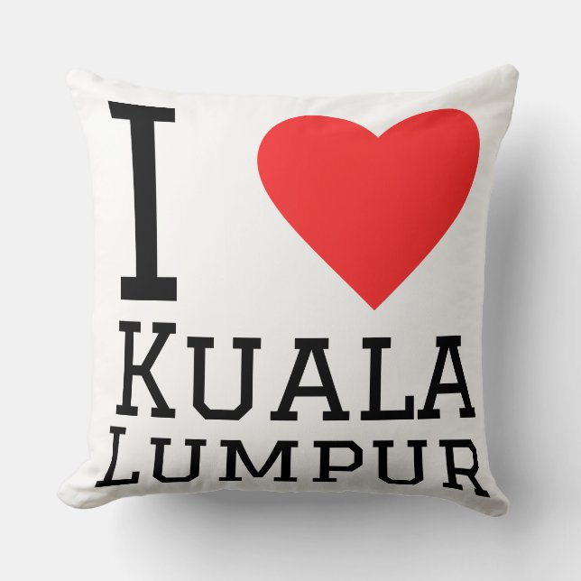 Almofada Eu amo Kuala Lumpur  (Frente)