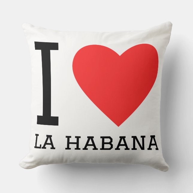 Almofada Eu amo La Habana (Frente)