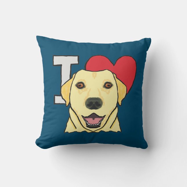 Almofada Eu Amo Labradores (Frente)