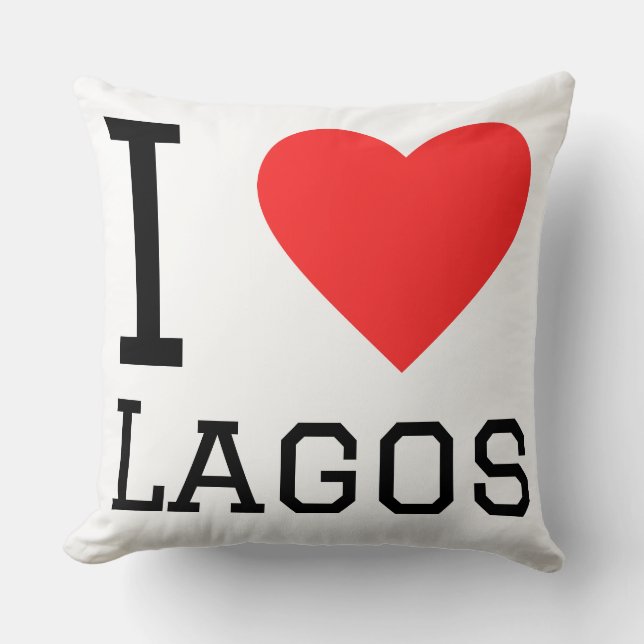 Almofada Eu amo lagos (Frente)