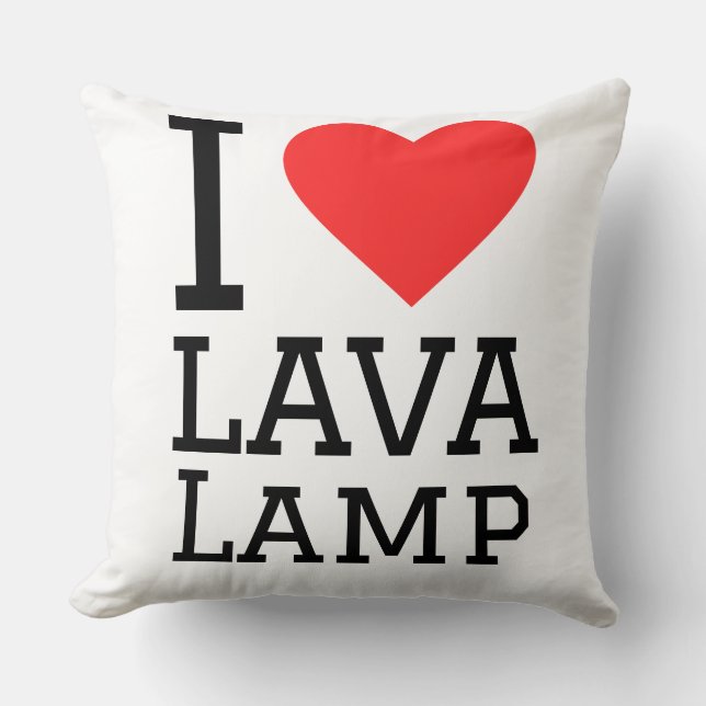 Almofada Eu amo lâmpada de lava (Frente)