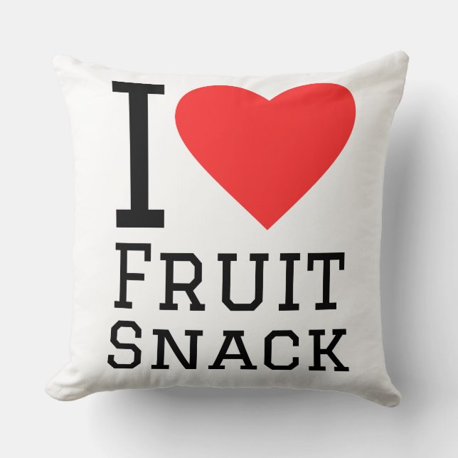 Almofada Eu amo lanche de fruta (Frente)