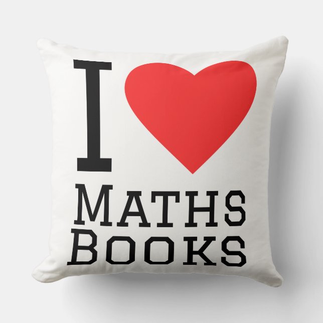 Almofada Eu amo livro de matemática (Frente)