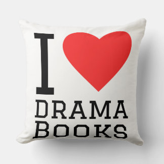 Almofada Eu amo livros de drama