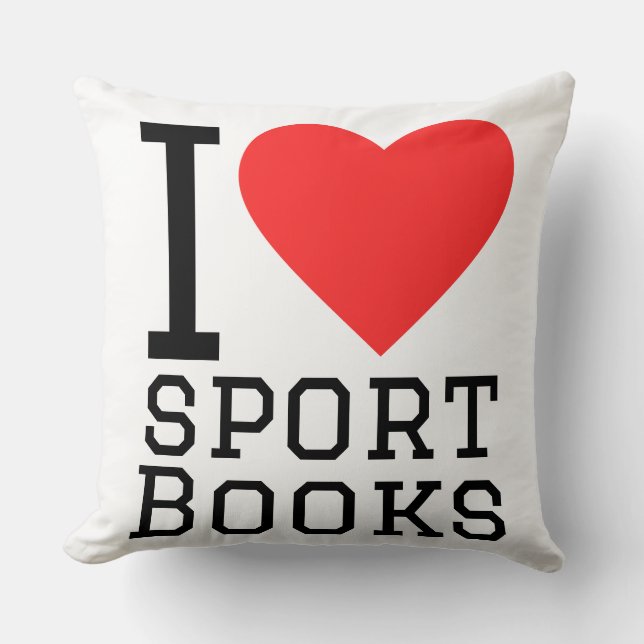 Almofada Eu amo livros esportivos (Frente)