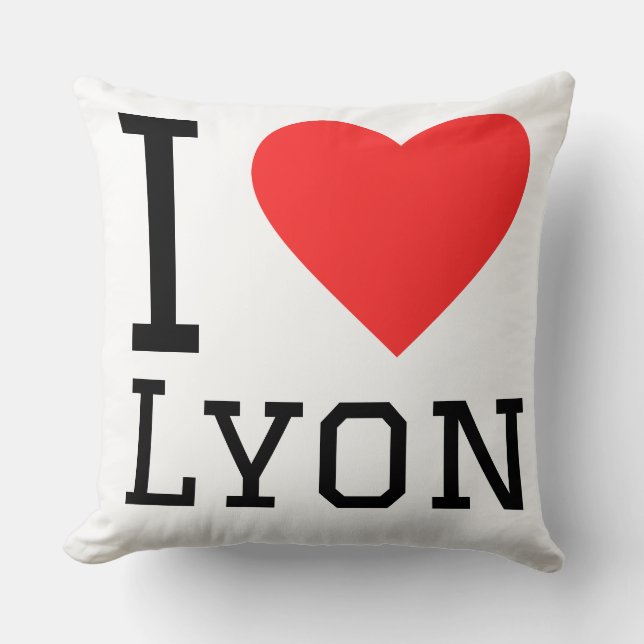 Almofada Eu amo Lyon (Frente)