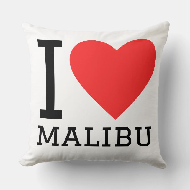 Almofada Eu amo Malibu  (Frente)