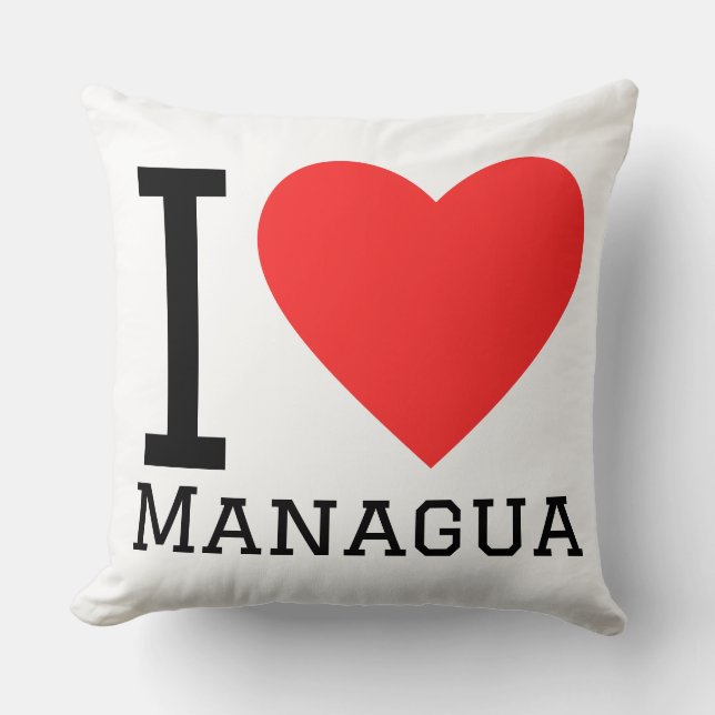 Almofada Eu amo Managua (Frente)