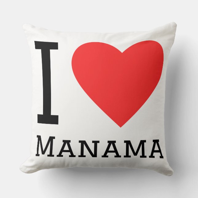 Almofada Eu amo manama (Frente)