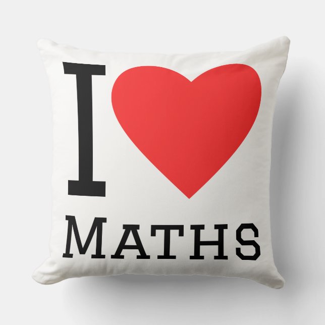 Almofada Eu amo matemática  (Frente)