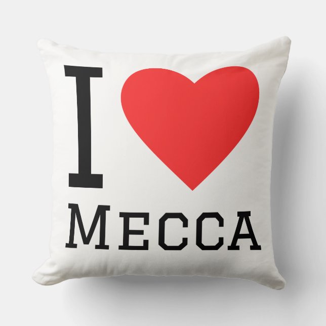 Almofada Eu amo Meca (Frente)